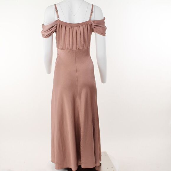 Ted Baker Esta Cold Shoulder Cowl Front MIDI Slip Dress - Picture 4 of 5